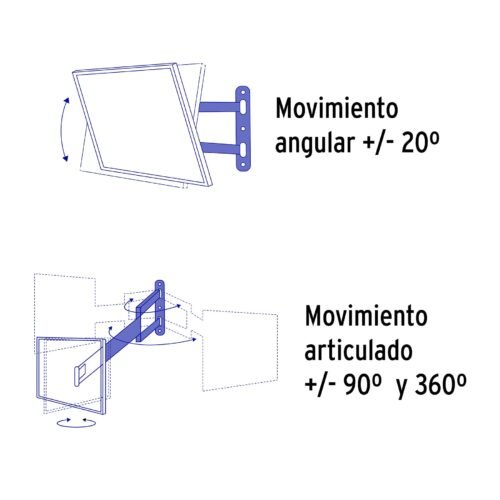 46095 - Soporte para pantallas 23" a 42" mov. angular y articulado
