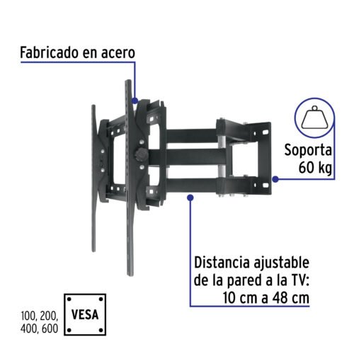 46096 - Soporte para pantallas 26" a 65" mov. angular y articulado
