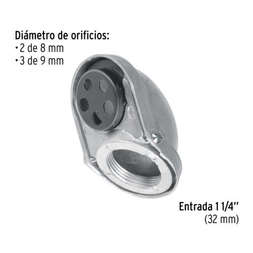 46097 - Mufa roscada 1-1/4" para tubo, Volteck