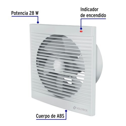 46099 - Extractor de aire de 8", blanco, VOLTECK