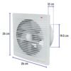 46099 - Extractor de aire de 8", blanco, VOLTECK