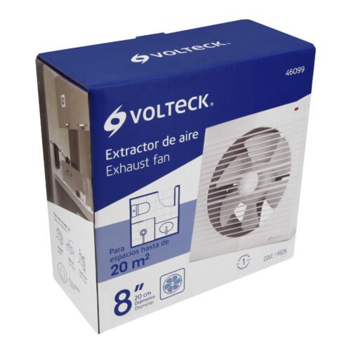 46099 - Extractor de aire de 8", blanco, VOLTECK