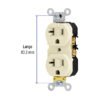 46100 - Contacto dúplex, 2 polos 3 hilos, 20 A, Standard, marfil