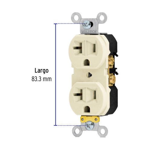 46100 - Contacto dúplex, 2 polos 3 hilos, 20 A, Standard, marfil
