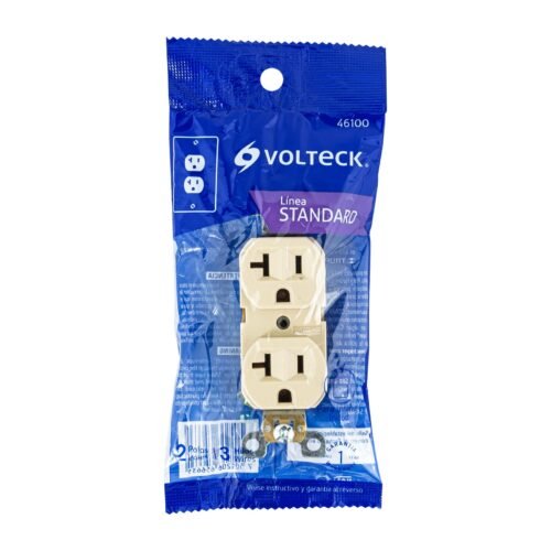 46100 - Contacto dúplex, 2 polos 3 hilos, 20 A, Standard, marfil