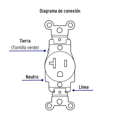 461013 46101 - Contacto sencillo, 2 polos 3 hilos, 20 A, Standard, marfil
