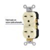 461041 46104 - Contacto dúplex, cara de chino, Standard, marfil, Volteck