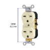 461042 46104 - Contacto dúplex, cara de chino, Standard, marfil, Volteck
