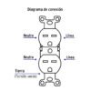 461043 46104 - Contacto dúplex, cara de chino, Standard, marfil, Volteck
