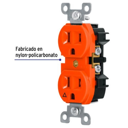 461051 46105 - Contacto dúplex, tierra aislada, 15 A, línea standard