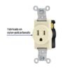 461091 46109 - Contacto sencillo, 2 polos 3 hilos, Standard, marfil