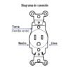 461093 46109 - Contacto sencillo, 2 polos 3 hilos, Standard, marfil