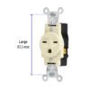 461102 46110 - Contacto sencillo, cara de chino, Standard, marfil, Volteck