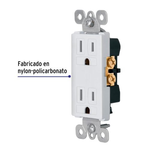 461111 46111 - Contacto dúplex, 2 polos tierra, línea Classic, Volteck