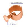 46125 - Conector para varilla a tierra, Volteck