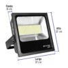 461271 46127 - Reflector delgado de LED 200 W luz de día, Volteck