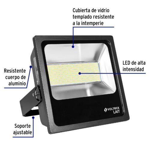 461272 46127 - Reflector delgado de LED 200 W luz de día, Volteck