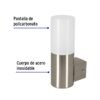 461282 46128 - Arbotante decorativo de LED 5 W 1 spot luz cálida, Volteck
