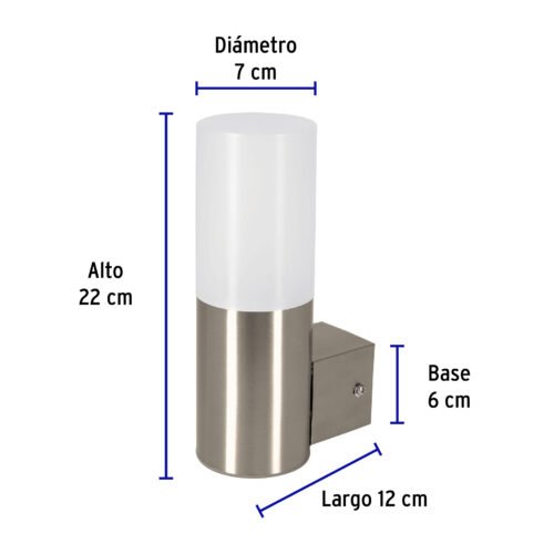 461284 46128 - Arbotante decorativo de LED 5 W 1 spot luz cálida, Volteck