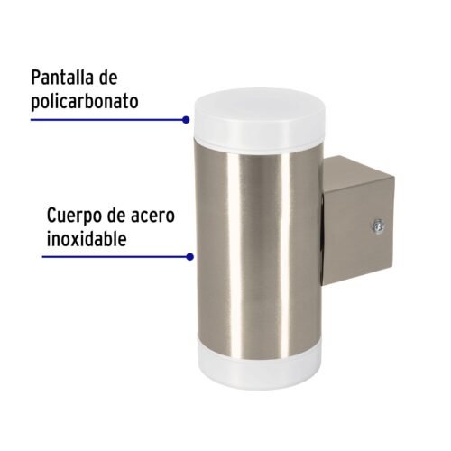 461292 46129 - Arbotante decorativo de LED 10 W 2 spots luz cálida, Volteck