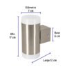 461294 46129 - Arbotante decorativo de LED 10 W 2 spots luz cálida, Volteck