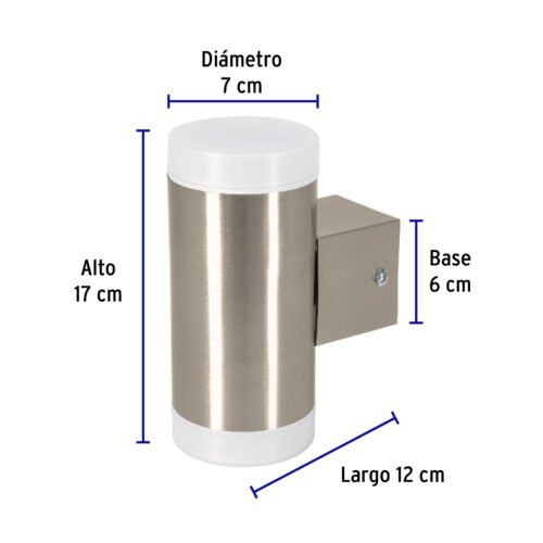 461294 46129 - Arbotante decorativo de LED 10 W 2 spots luz cálida, Volteck