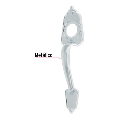 461391 46139 - Chapetón metálico para puerta, acabado cromo mate