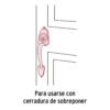 461393 46139 - Chapetón metálico para puerta, acabado cromo mate