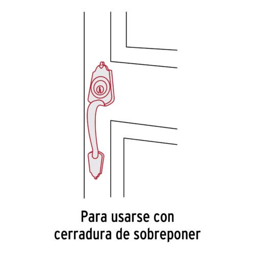 461393 46139 - Chapetón metálico para puerta, acabado cromo mate