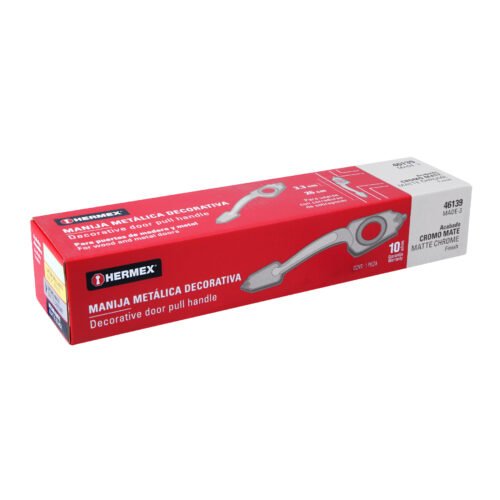 461394 46139 - Chapetón metálico para puerta, acabado cromo mate