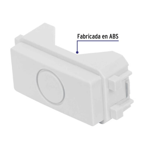 461401 46140 - Módulo (tapón) ciego, línea Italiana, color blanco, Volteck