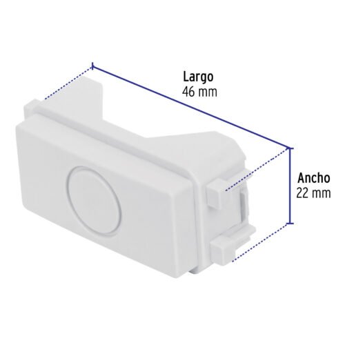 461402 46140 - Módulo (tapón) ciego, línea Italiana, color blanco, Volteck