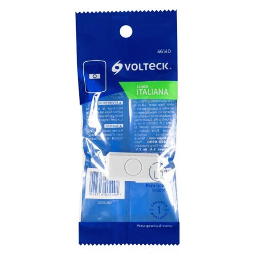 461403 46140 - Módulo (tapón) ciego, línea Italiana, color blanco, Volteck
