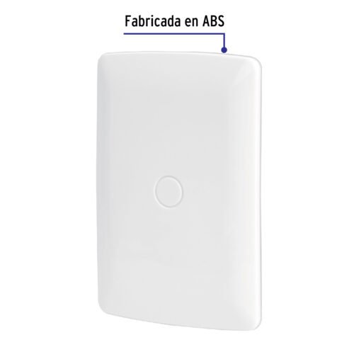 461411 46141 - Placa de ABS, ciega, línea Italiana, color blanco, Volteck