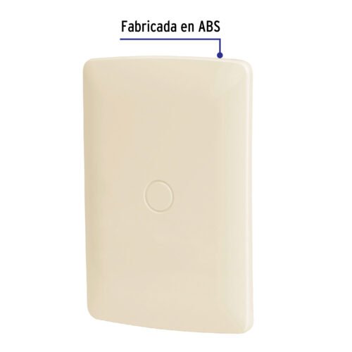 461441 46144 - Placa de ABS ciega, línea Italiana, color marfil, Volteck