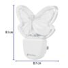 46150 - Luz de noche de LED, mariposa, Volteck