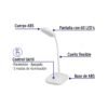 46189 - Lámpara de LED 5W cuello flexible para escritorio, Volteck