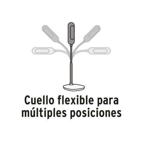 46189 - Lámpara de LED 5W cuello flexible para escritorio, Volteck