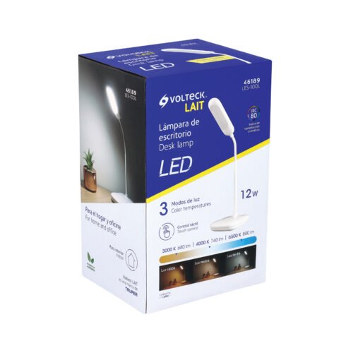 46189 - Lámpara de LED 5W cuello flexible para escritorio, Volteck
