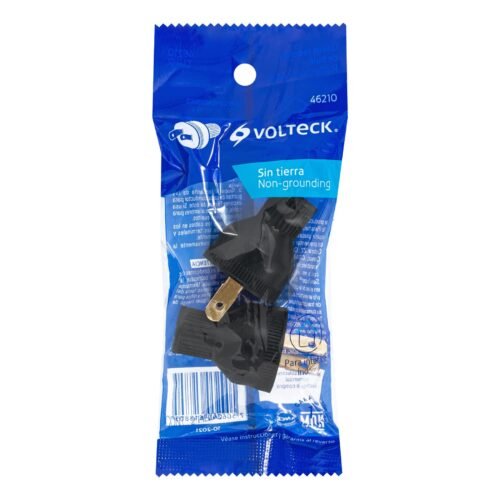 46210 - 2 Clavijas no polarizadas redondas de PVC, Volteck