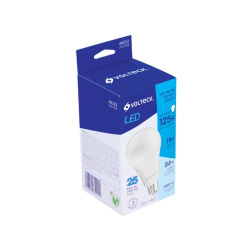 46222 - Lámpara LED A25 18 W (equiv. 125 W) luz de día, caja Volteck