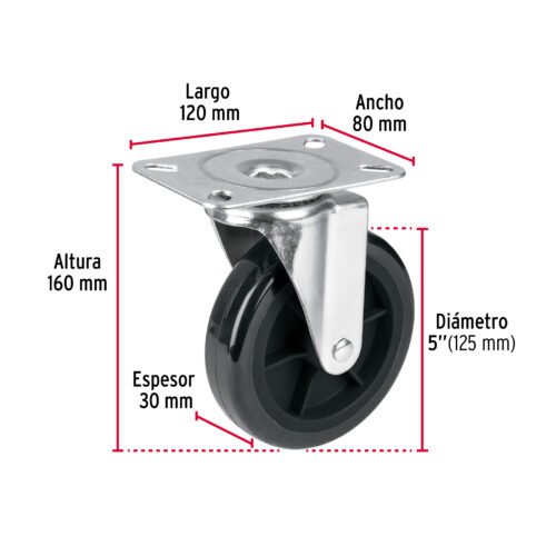 46229 - Rodaja de repuesto 5" para DIA-300P, placa giratoria, FIERO
