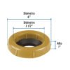 46235 - Cuello de cera con guía para WC, robusto, 250 g, Foset