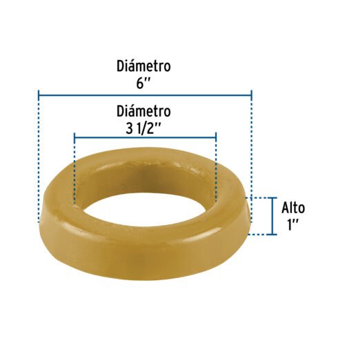 46236 - Cuello de cera sin guía para WC, robusto, 250 g, Foset