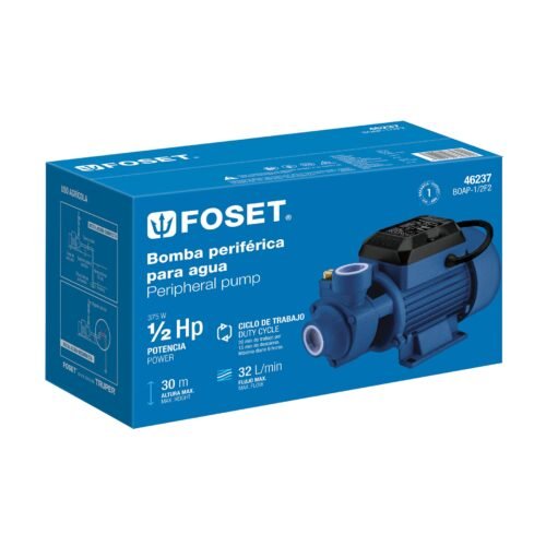 46237 - Bomba periférica 1/2HP, altura máx 30m, uso agrícola, FOSET