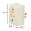 46250 - Adaptador con supresor de picos 270 joules, Volteck