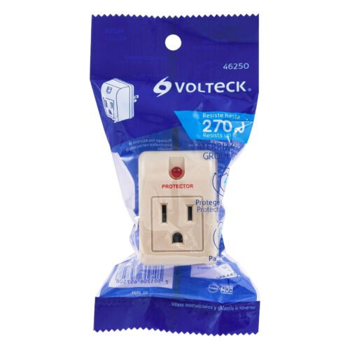 46250 - Adaptador con supresor de picos 270 joules, Volteck