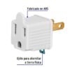 46252 - Bolsa con 2 adaptadores 3 a 2 blancos, Volteck