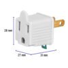 46252 - Bolsa con 2 adaptadores 3 a 2 blancos, Volteck