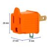 462532 46253 - Bolsa con 2 adaptadores 3 a 2 naranjas, Volteck